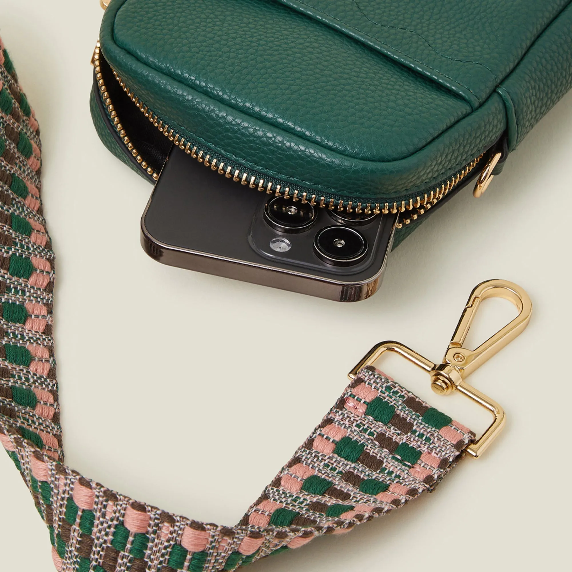 Green Slip Pocket Phone Bag