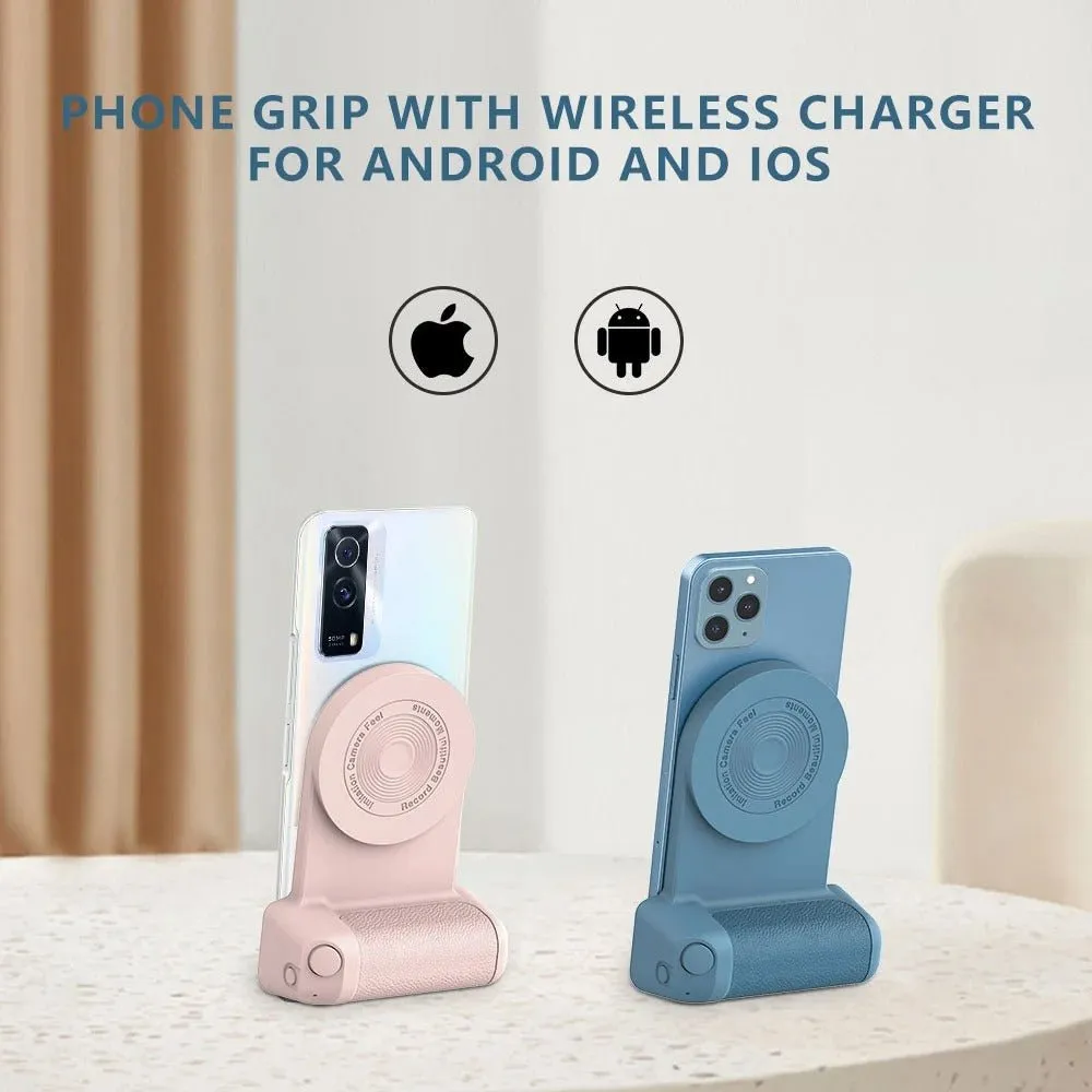 Grip Anti-Shake Multifunctional Phone Holder - Magnetic Phone Holder Bracket with Mag-safe Wireless Charger for Android and IOS