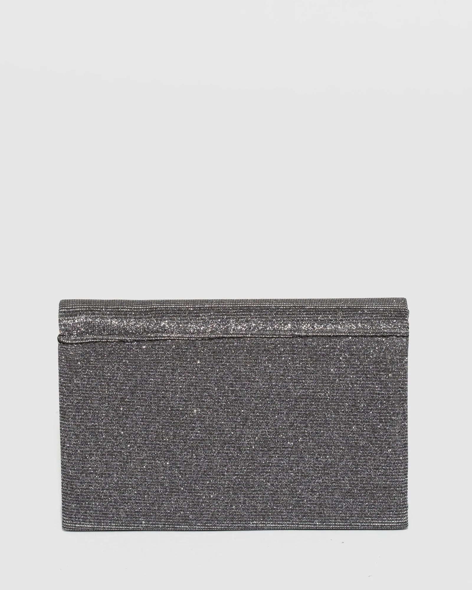 Gunmetal Penny Flap Clutch Bag
