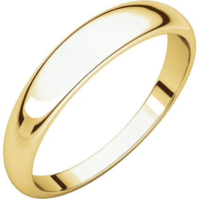 Half Round Tapered Wedding Band (HRT)