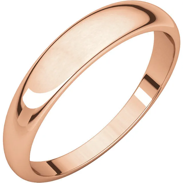 Half Round Tapered Wedding Band (HRT)