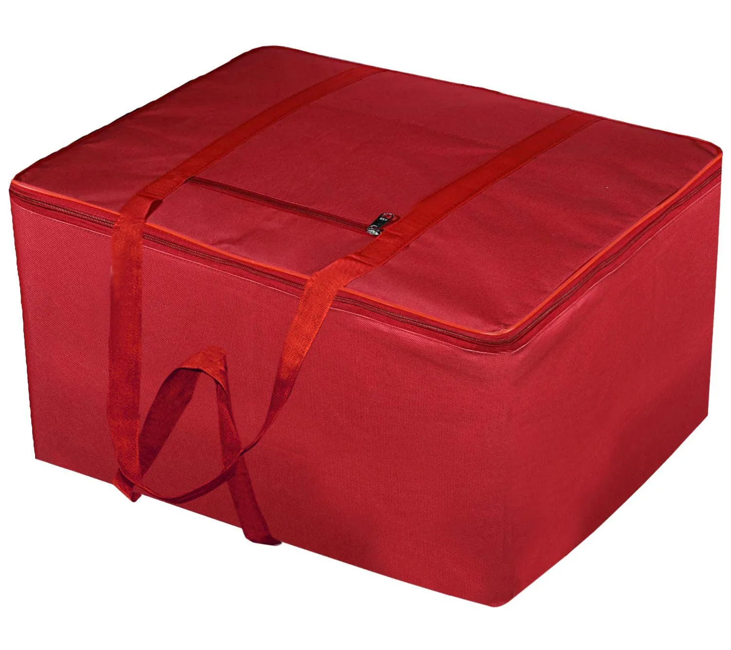 Heart Home Large Moisture Proof Wardrobe Organizer Storage Bag For Clothes With Zipper Closure and Handle- Pack of 2 (Red)-HS43HEARTH26679