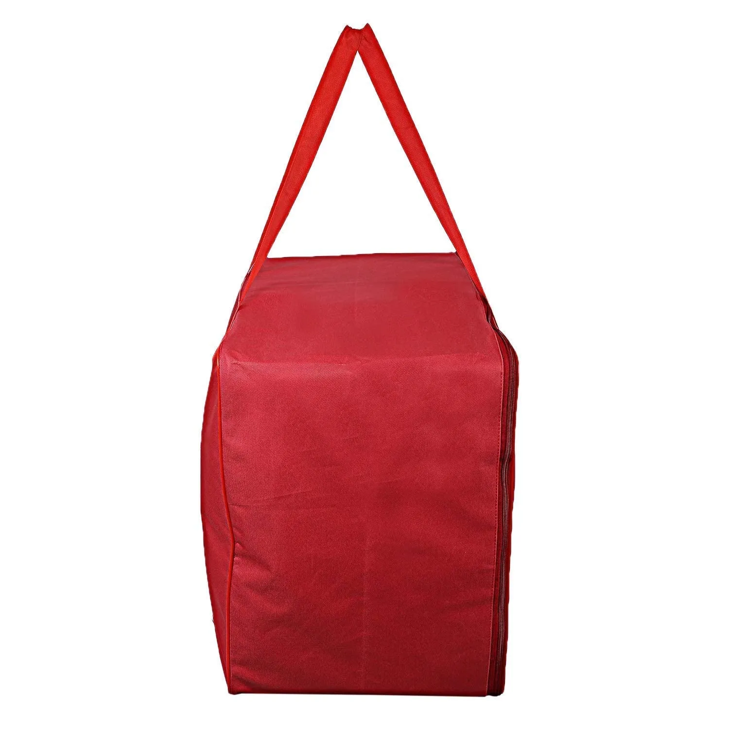Heart Home Large Moisture Proof Wardrobe Organizer Storage Bag For Clothes With Zipper Closure and Handle- Pack of 2 (Red)-HS43HEARTH26679
