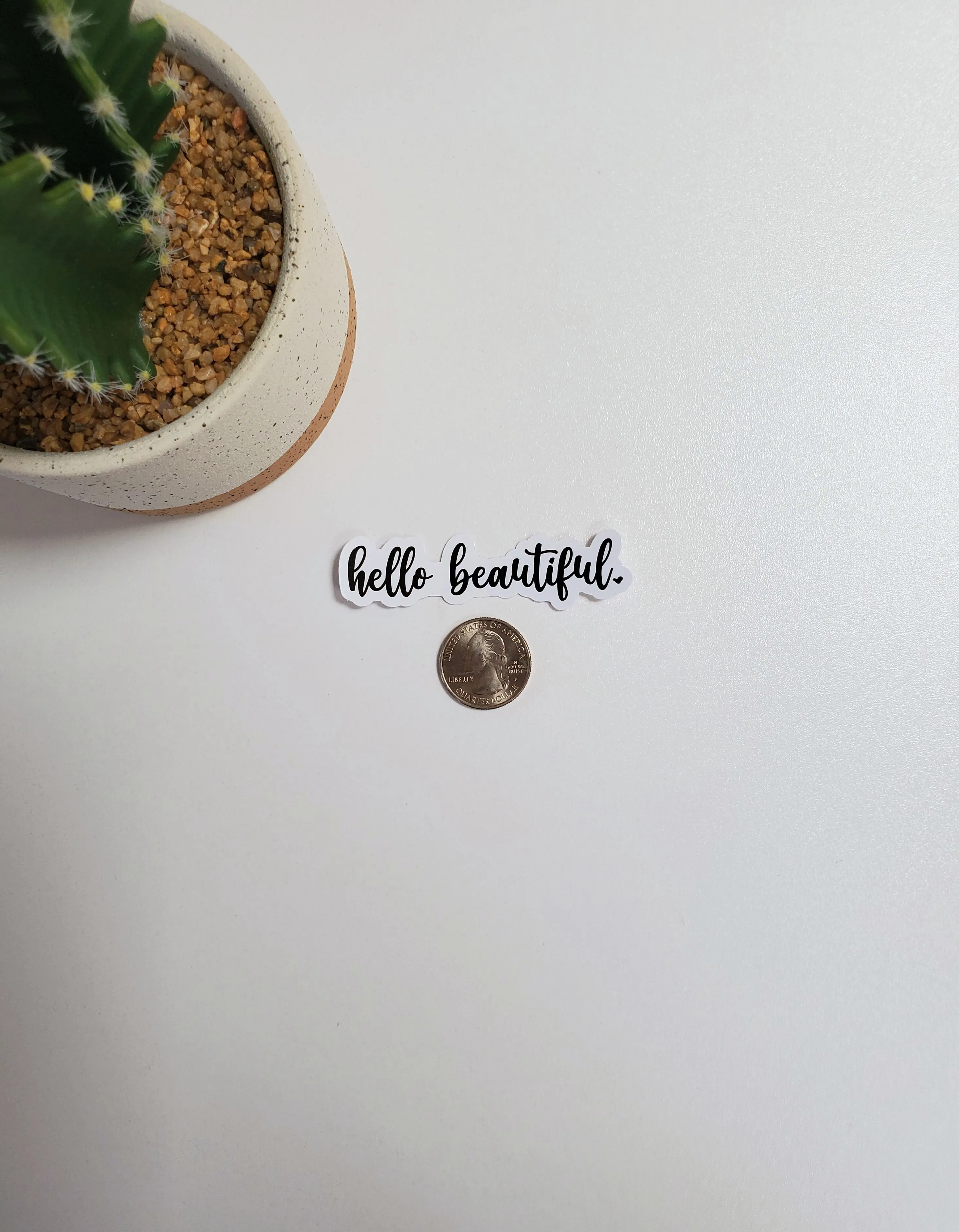 Hello Beautiful Text Sticker