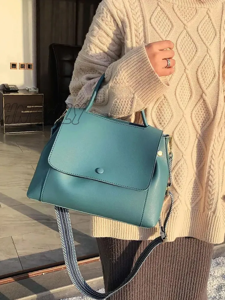 Hnewly - Minimalist Flap Satchel Bag  - Women Satchels