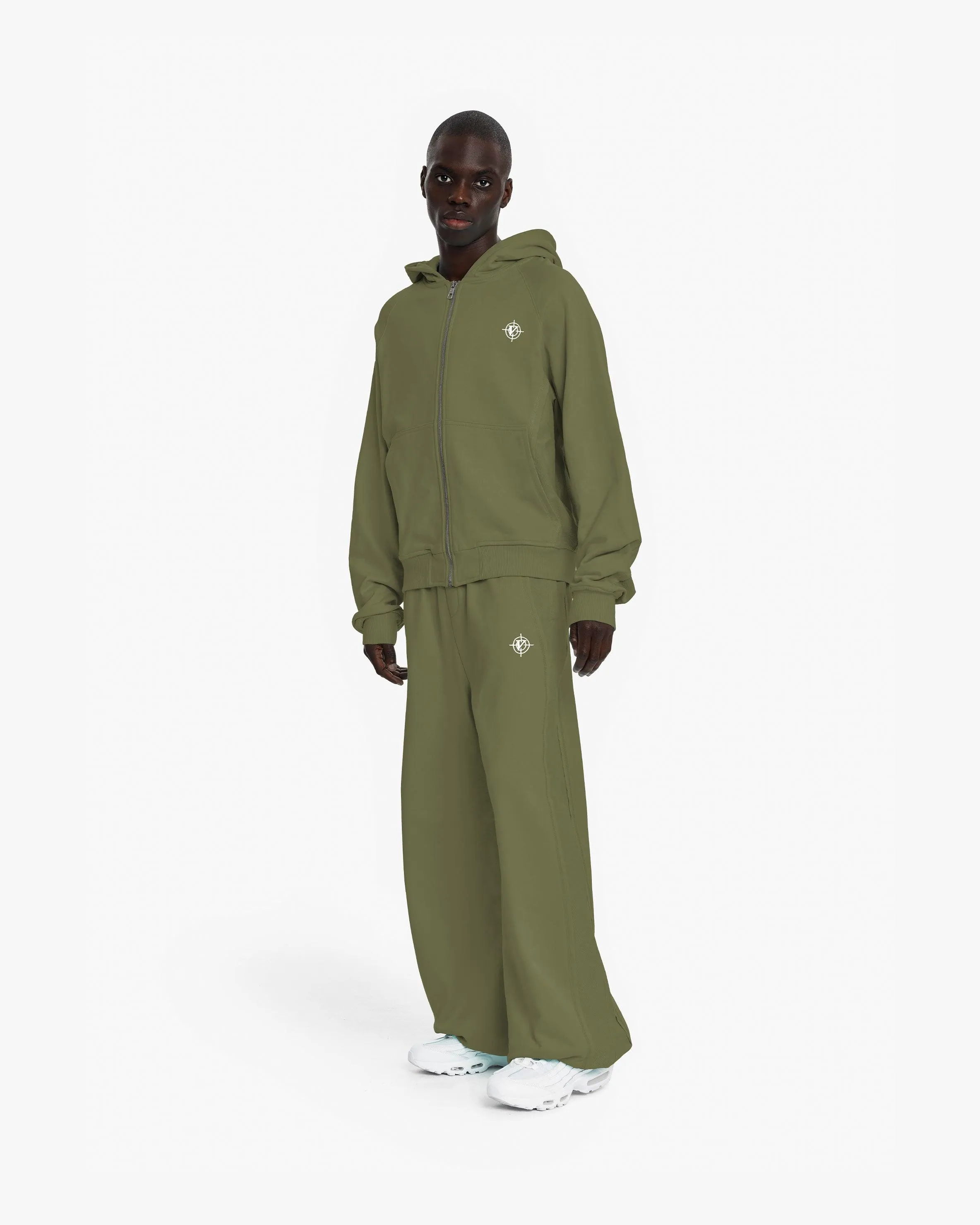 INSIDE OUT ZIP HOODIE KHAKI