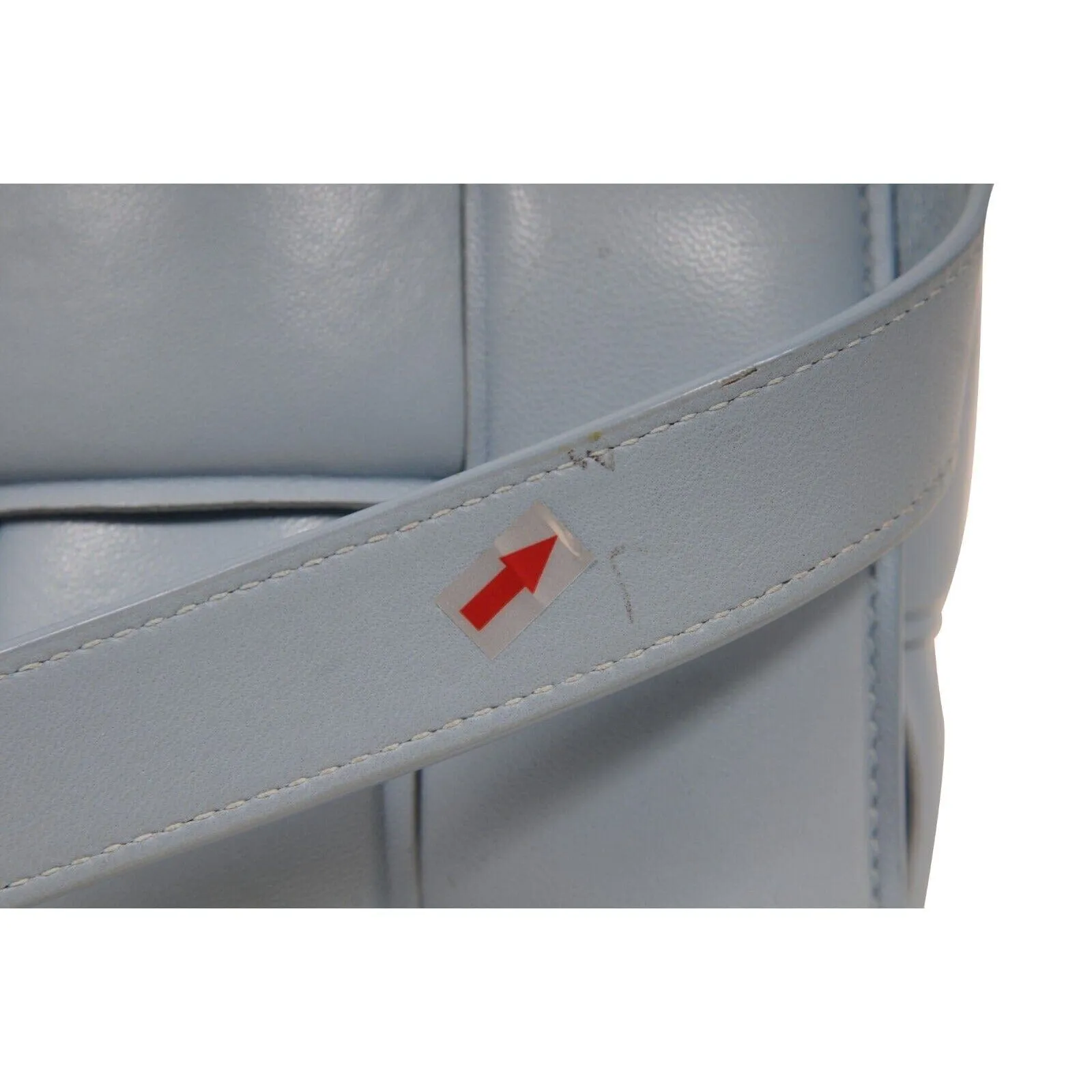 Intrecciato Padded Cassette Crossbody Bag Blue Leather
