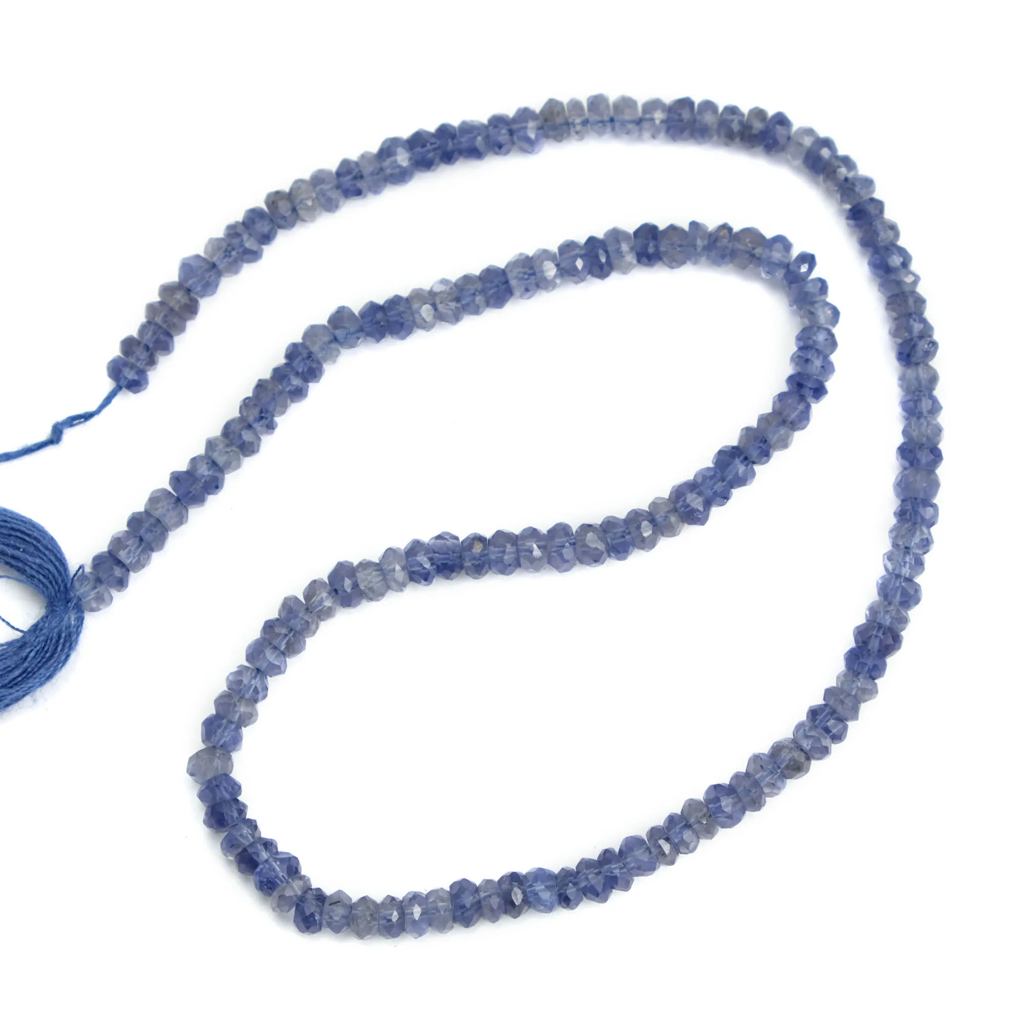 Iolite 4mm Faceted Rondelles