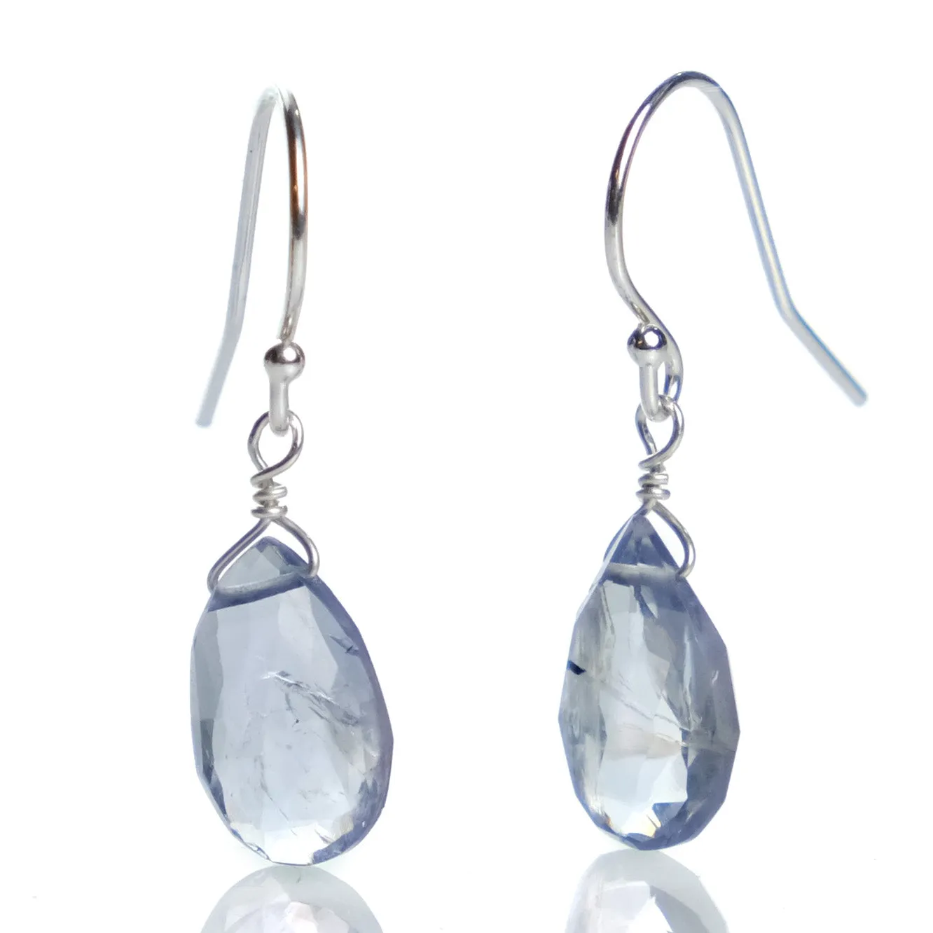Iolite Earrings with Sterling Silver French Earwires
