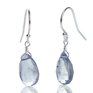 Iolite Earrings with Sterling Silver French Earwires