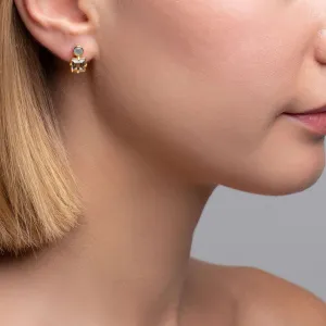 Isola Bella Gold Citrine and Green Amethyst Earrings