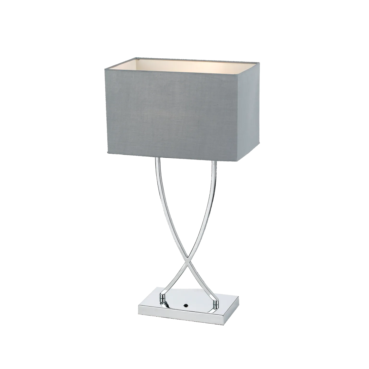 Jasmine Chrome and Grey Elegant Traditional Table Lamp
