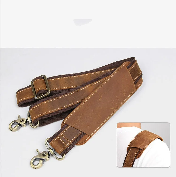 J.M.D Hot Selling Genuine Vintage Crazy Horse Leather Laptop Briefcase Bag