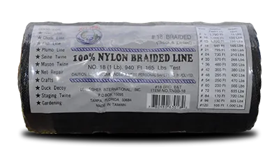 Joyfish Nylon Braided Twine– Weather Resistance, Color in Black & Tarred