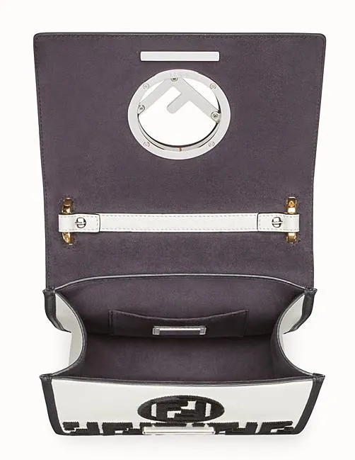 Kan I F Small White Leather Mini Bag