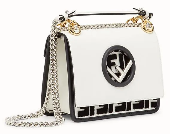 Kan I F Small White Leather Mini Bag