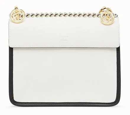 Kan I F Small White Leather Mini Bag