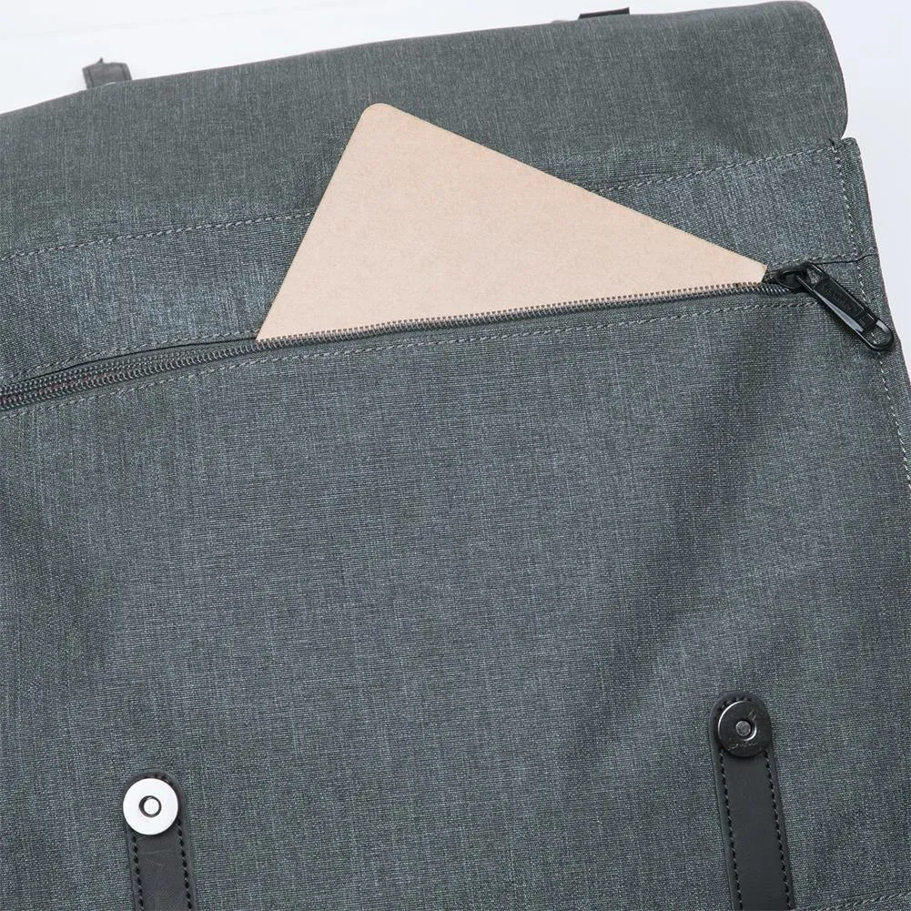 KAUKKO Stylish School Backpack  College Student, KS05-2 ( Grey Green/ 13.7L )