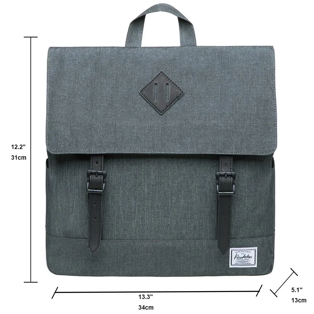KAUKKO Stylish School Backpack  College Student, KS05-2 ( Grey Green/ 13.7L )