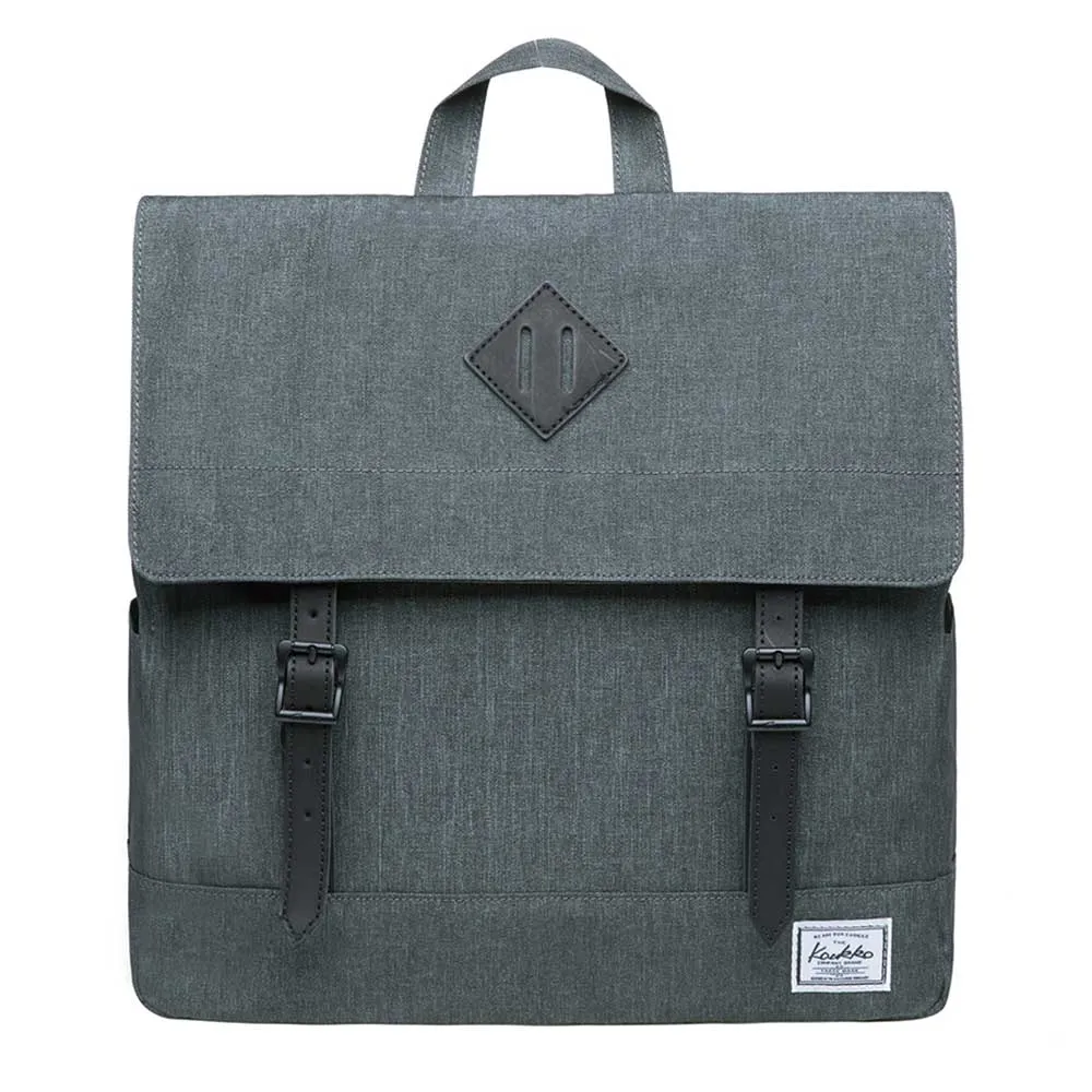 KAUKKO Stylish School Backpack  College Student, KS05-2 ( Grey Green/ 13.7L )