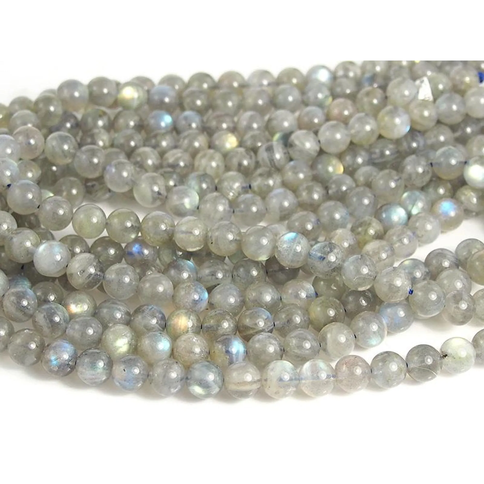 Labradorite Smooth Rounds 10mm Strand