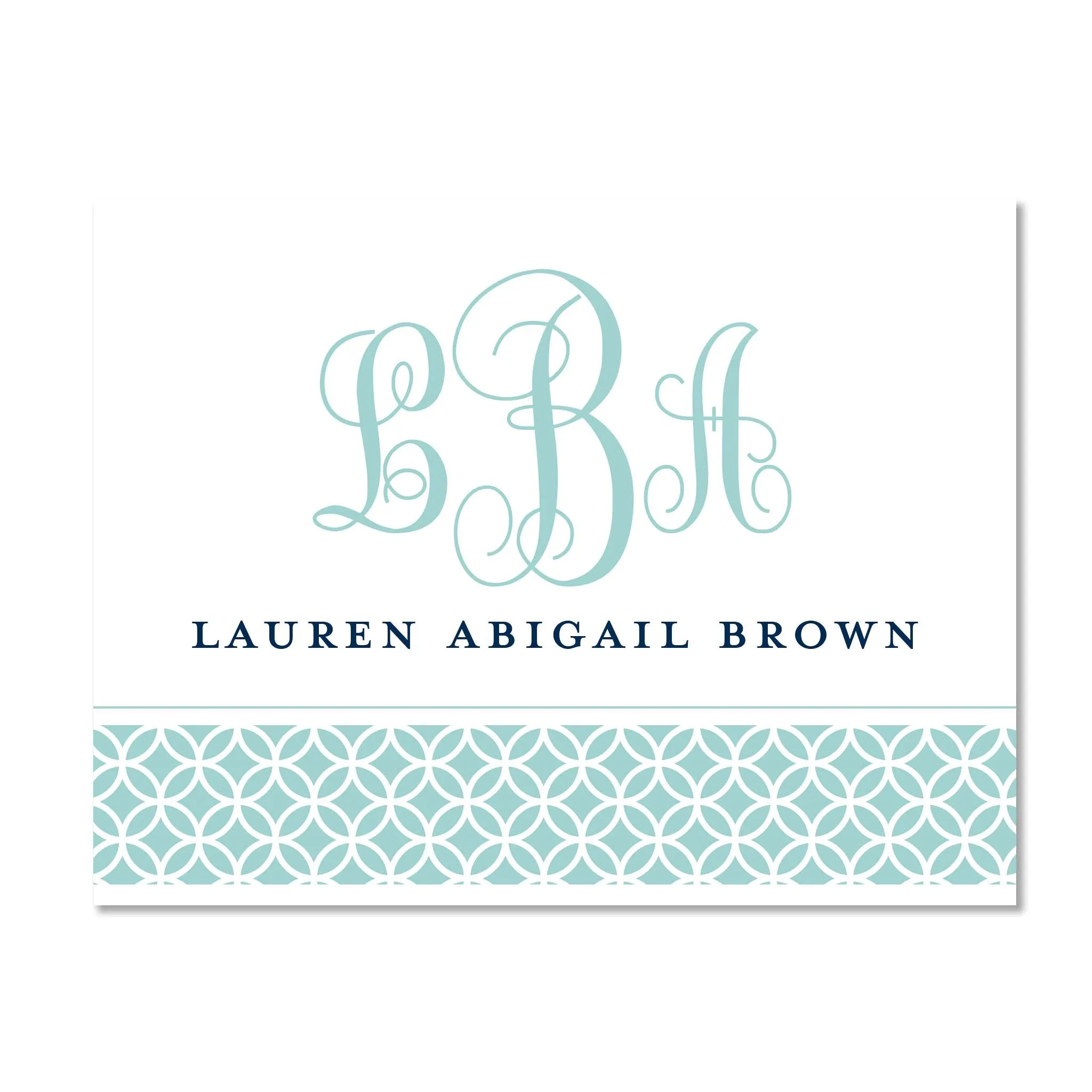 Lattice Monogram Personalized Folder Stickers