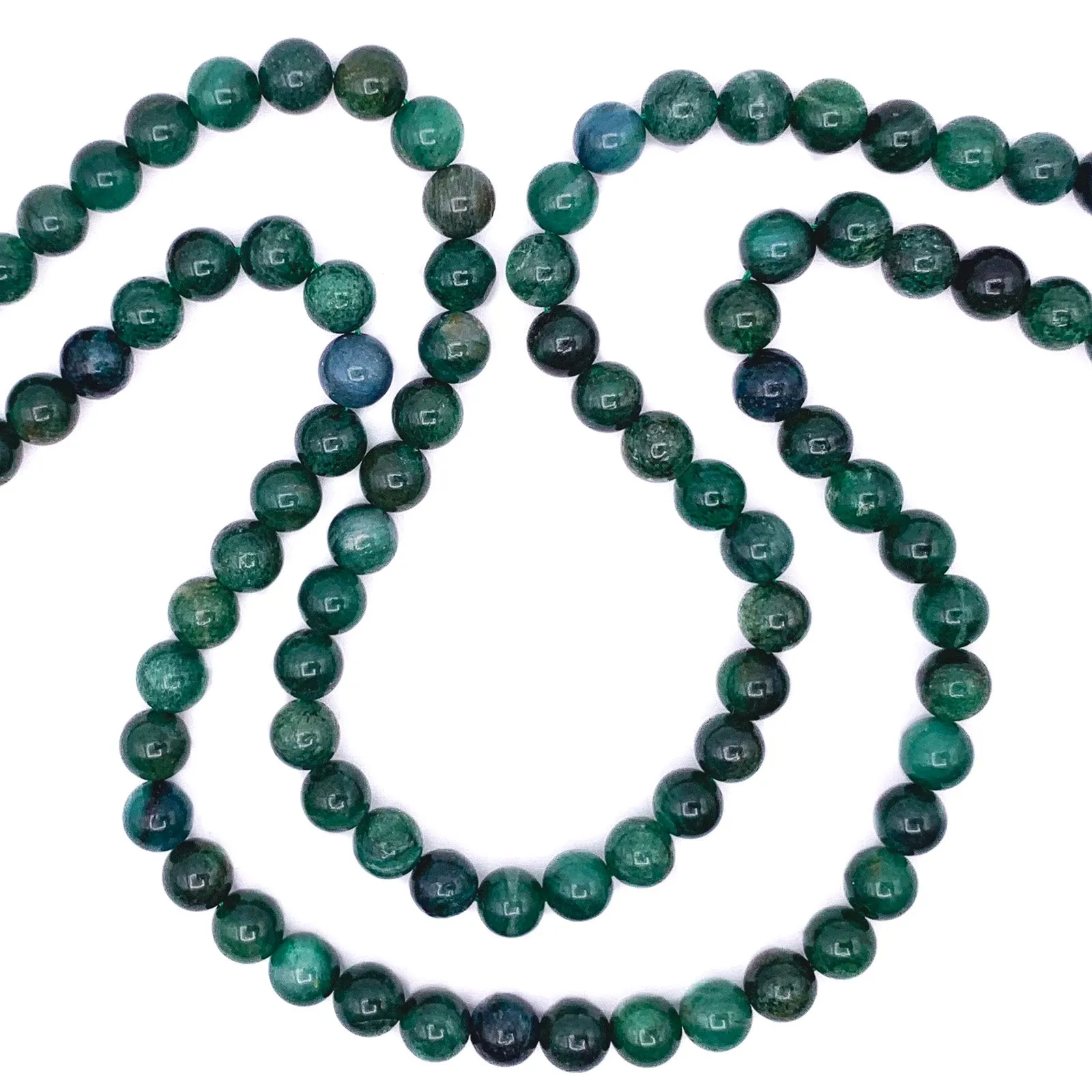 Lepidolite Green 8mm Smooth Rounds Bead Strand