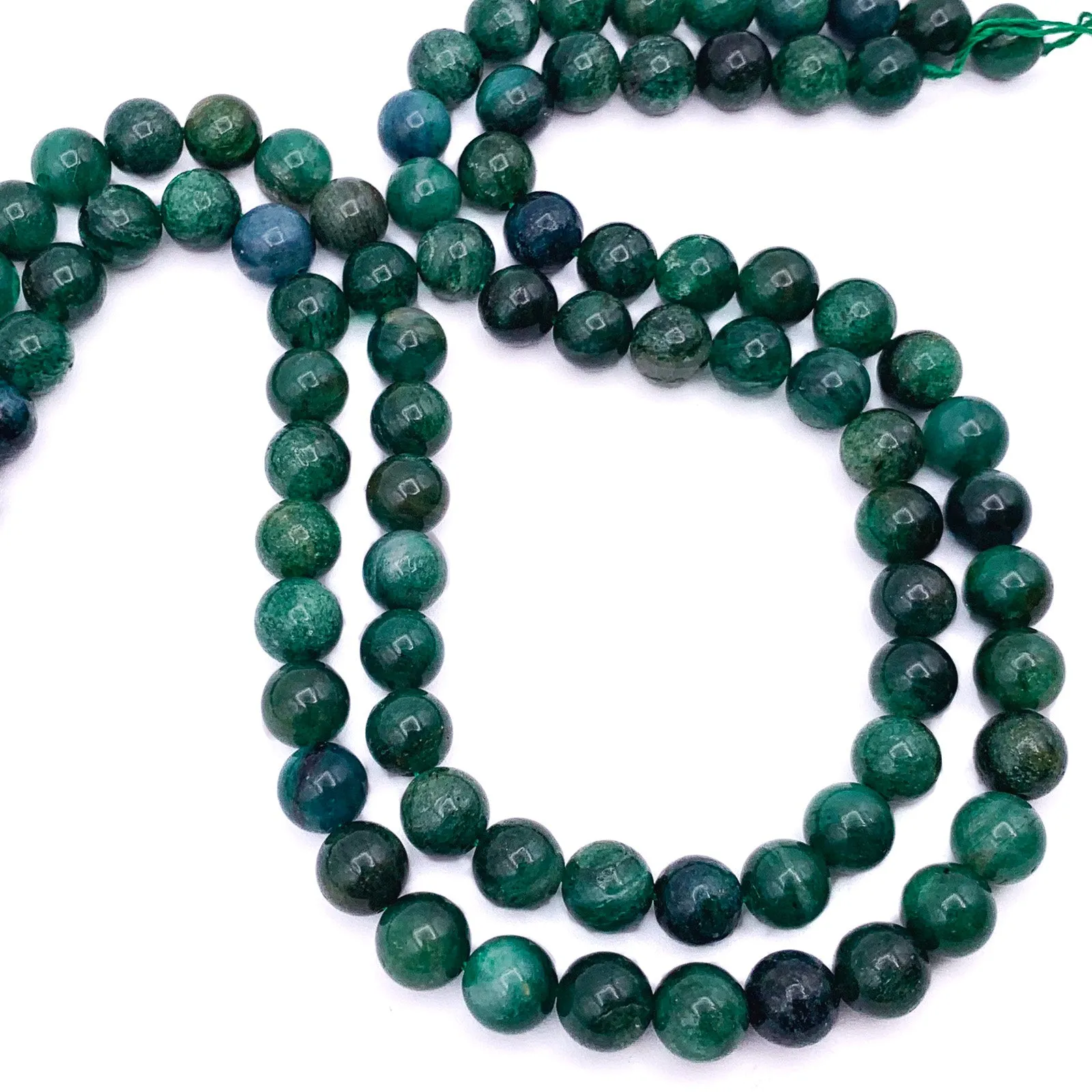 Lepidolite Green 8mm Smooth Rounds Bead Strand