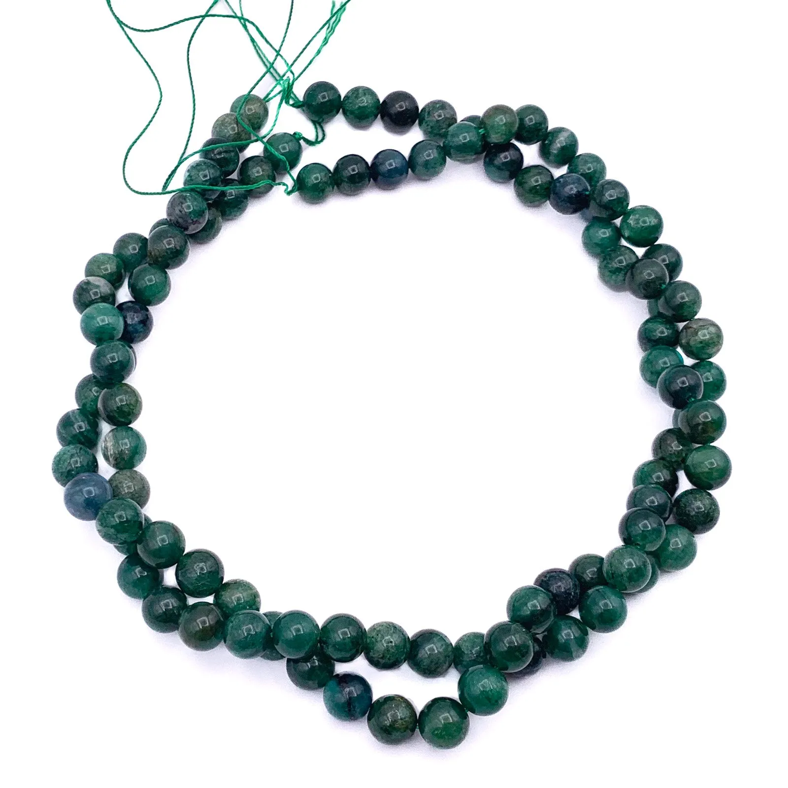 Lepidolite Green 8mm Smooth Rounds Bead Strand