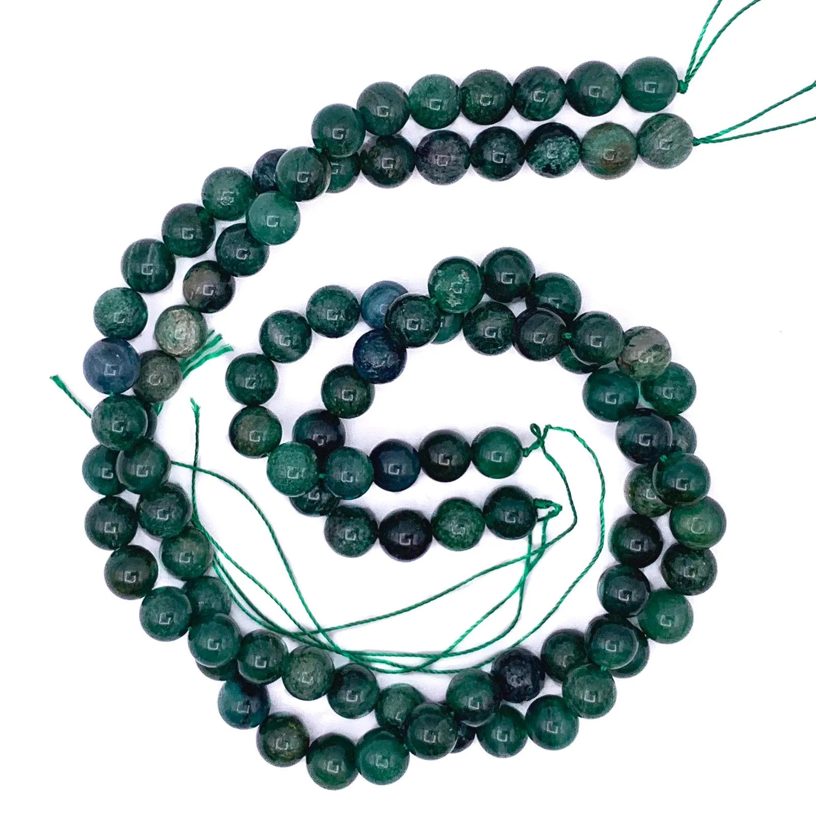 Lepidolite Green 8mm Smooth Rounds Bead Strand
