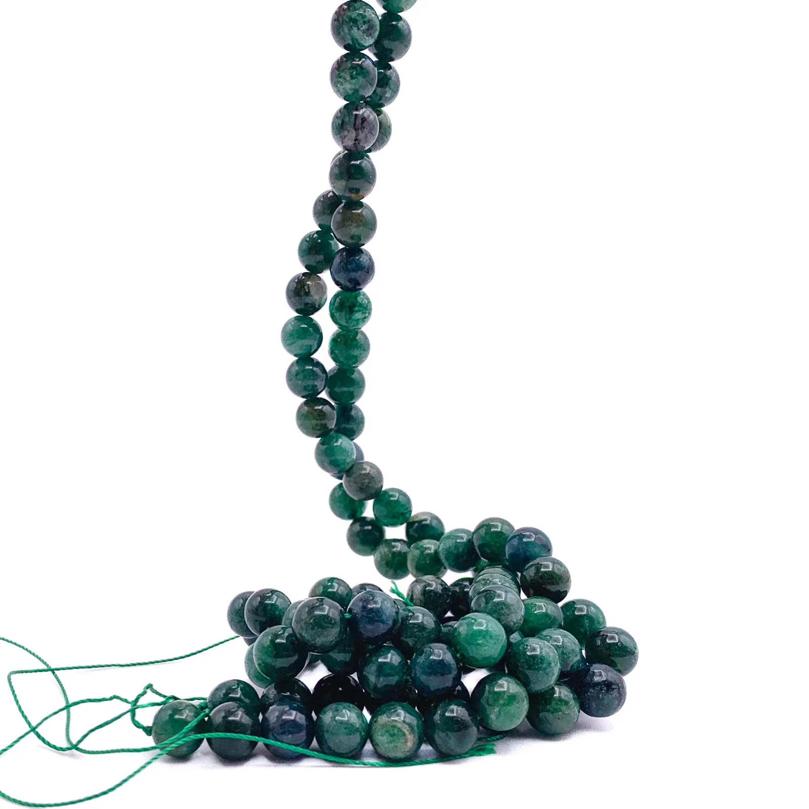Lepidolite Green 8mm Smooth Rounds Bead Strand