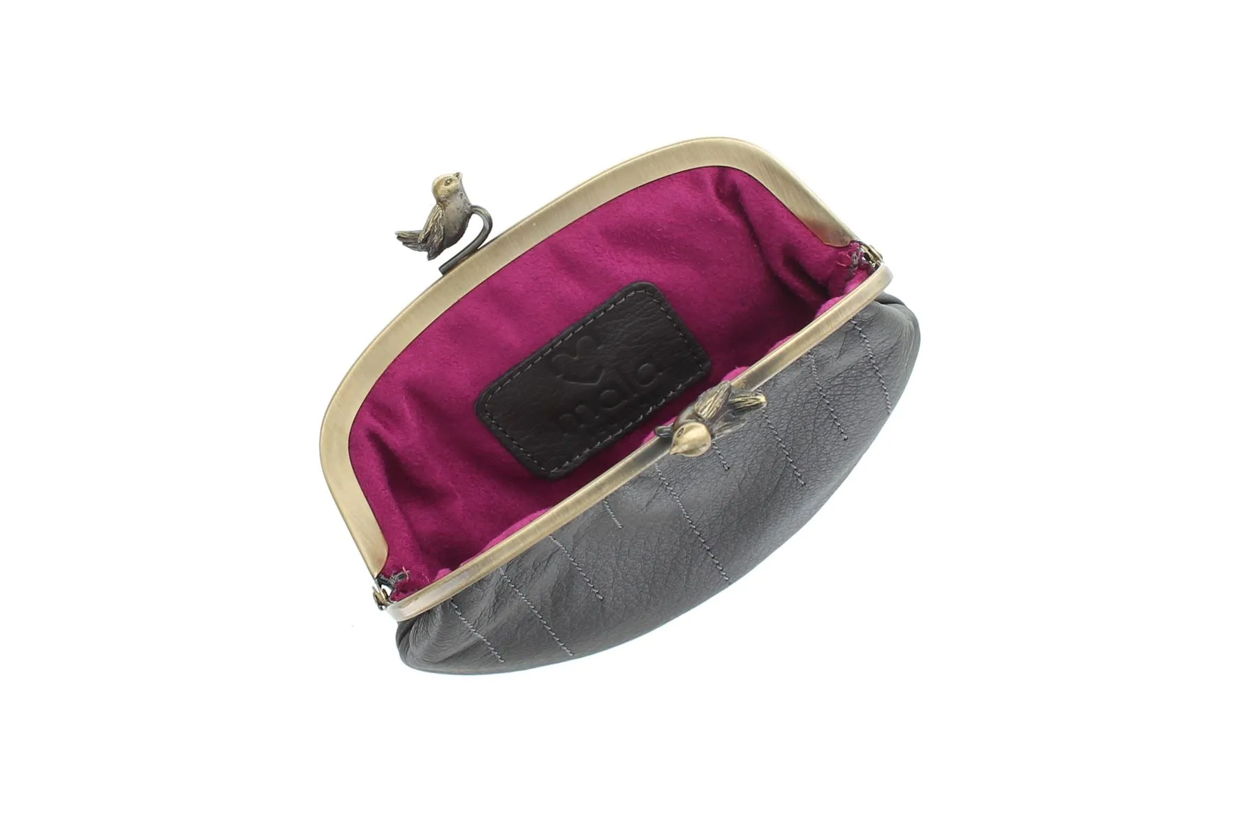 Mala Leather Coin Purse With Bird Clip Fastener 4138_11