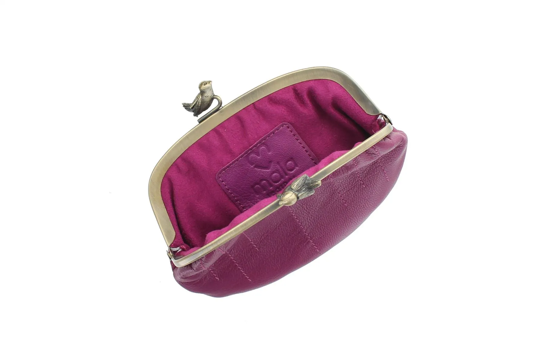 Mala Leather Coin Purse With Bird Clip Fastener 4138_11