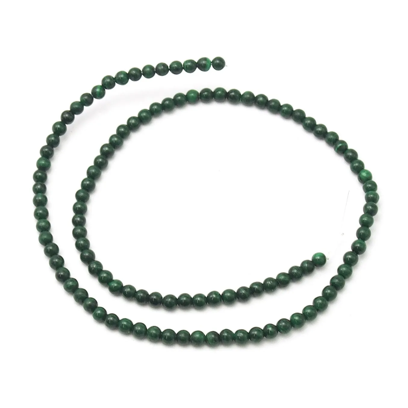 Malachite Smooth Rounds 4mm Strand