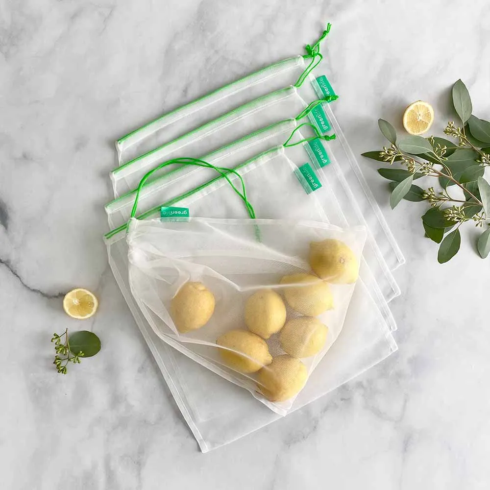 Medium Reusable Produce Bags - Mesh (Set of 5)