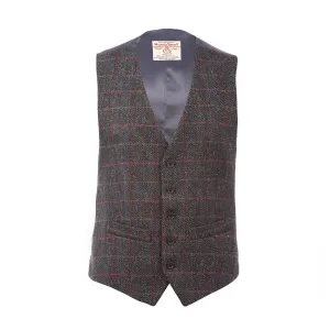 Men's Harris Tweed Lewis Waistcoat  Blue Check