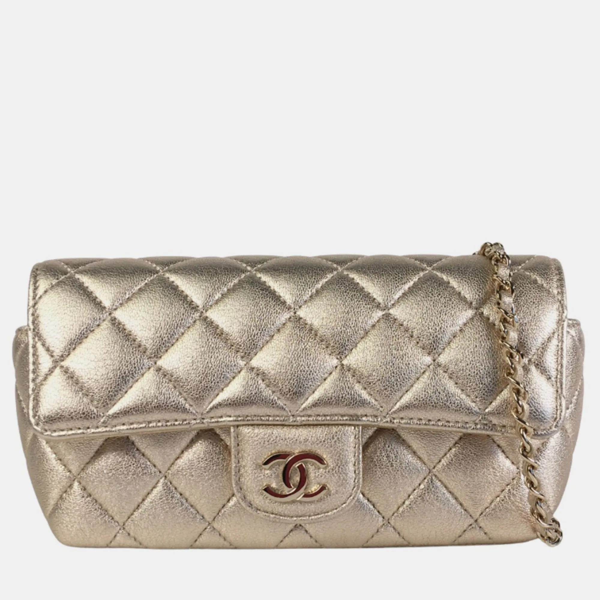 Metallic Classic Rectangular Mini Flap Bag