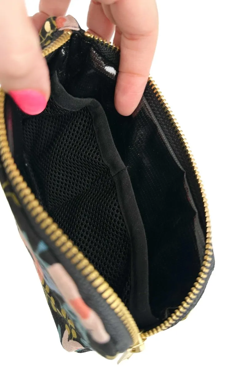 Midnight Garden Everyday First Aid Travel Pouch with Mesh Pockets