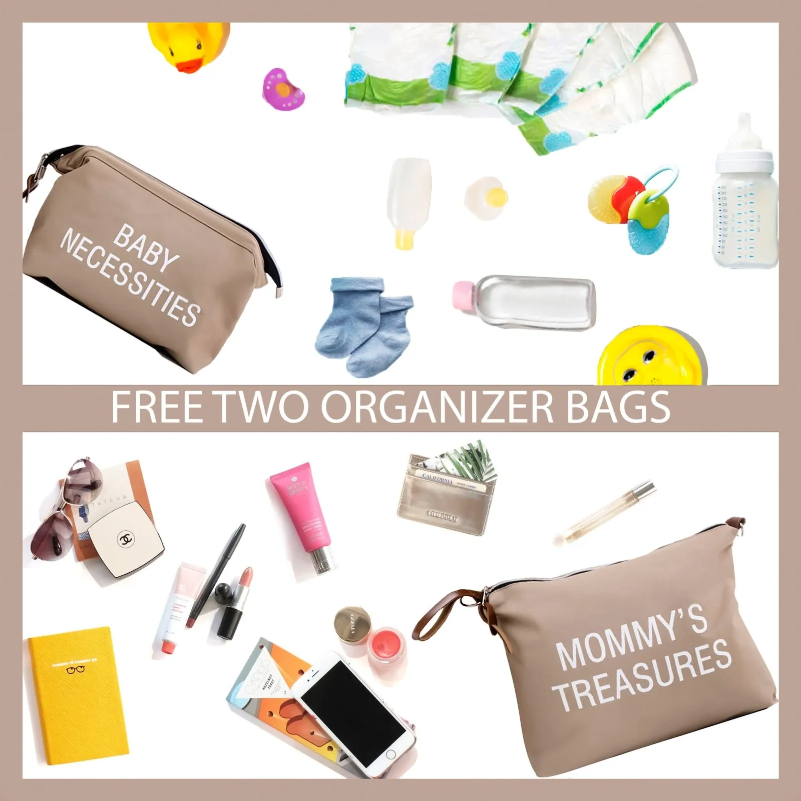 Mommy Bag - Baby Diaper Travel Bag (BEIGE)