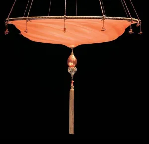 Murano Glass Fortuny Style Pendant Light In Seven Colours