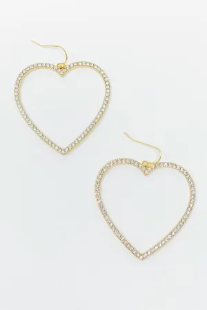 My Precious Heart Earrings, Gold