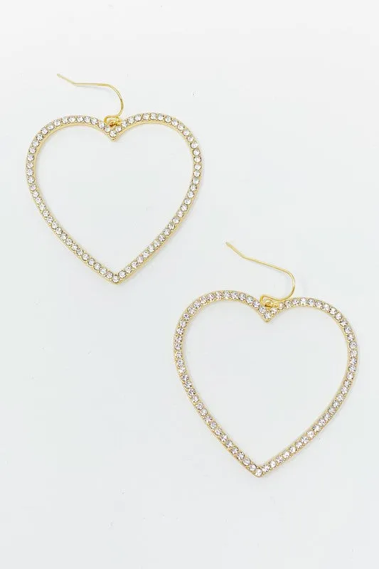 My Precious Heart Earrings, Gold