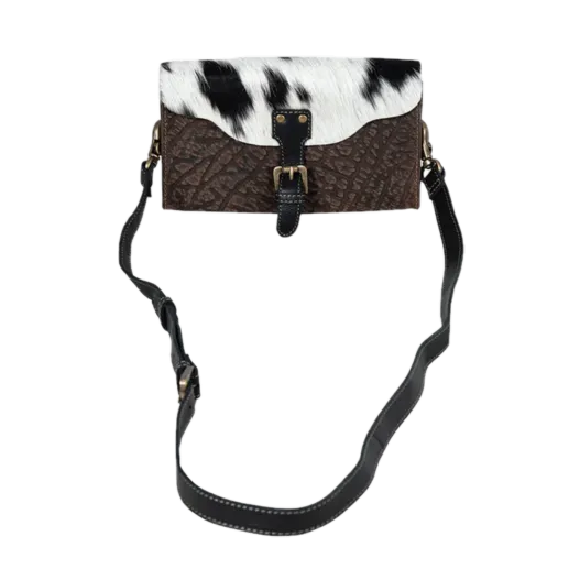 Myra Bag Blazing Bull Trail Leather & Hair On Bag S-8706
