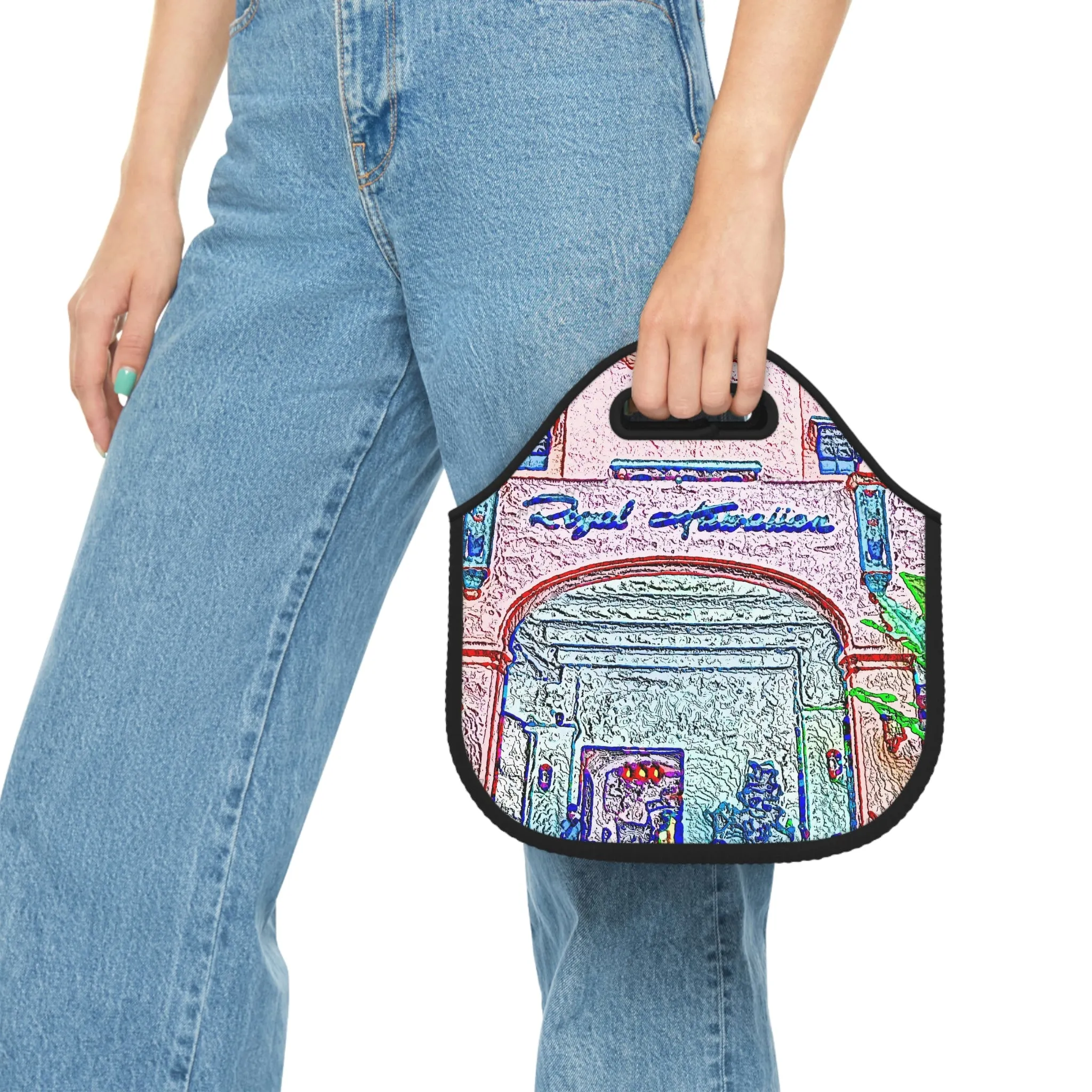 Neoprene Lunch Bag ... "La Grande Entree" At: 'The Pink Palace' ... The Royal Hawai'ian ... Honolulu, HI ... '27Oct2014' ... Original Works ...