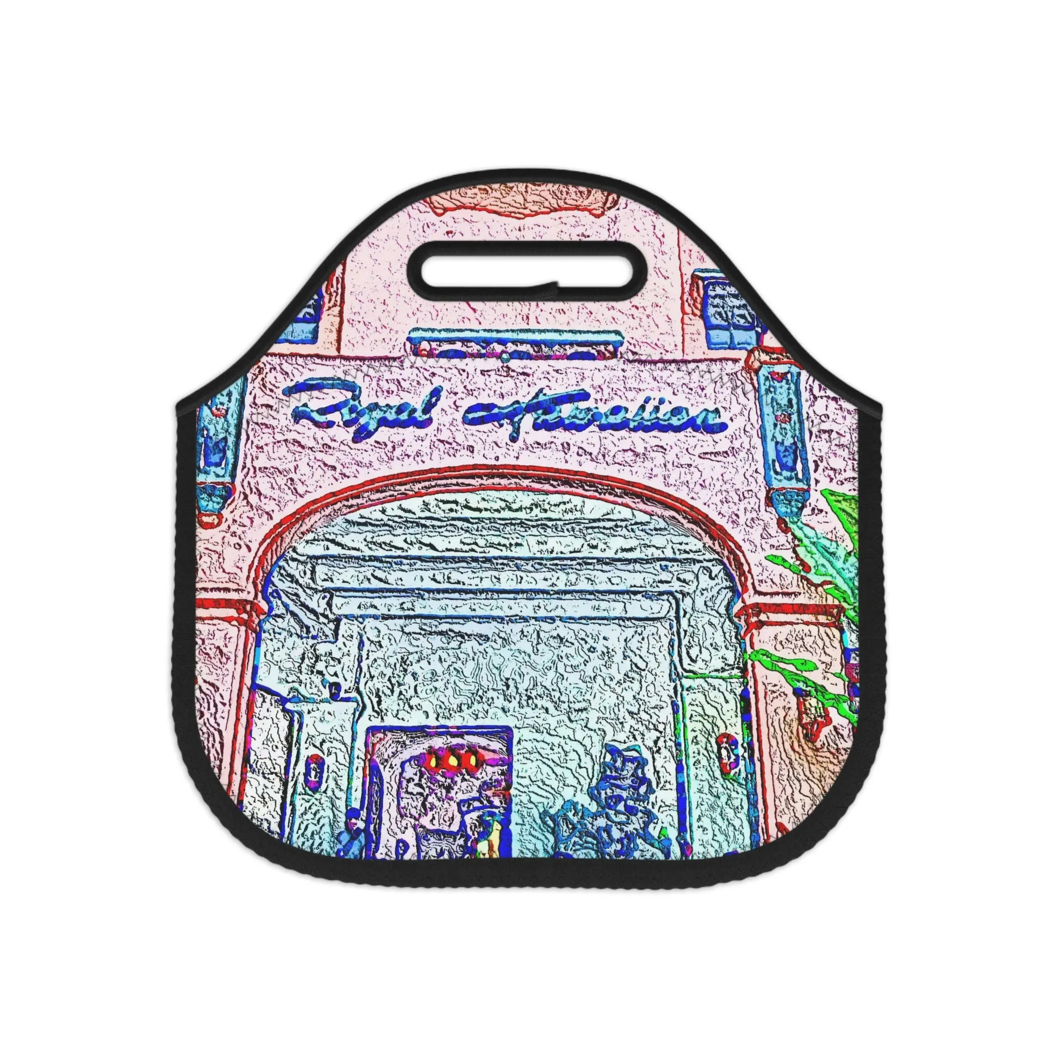 Neoprene Lunch Bag ... "La Grande Entree" At: 'The Pink Palace' ... The Royal Hawai'ian ... Honolulu, HI ... '27Oct2014' ... Original Works ...