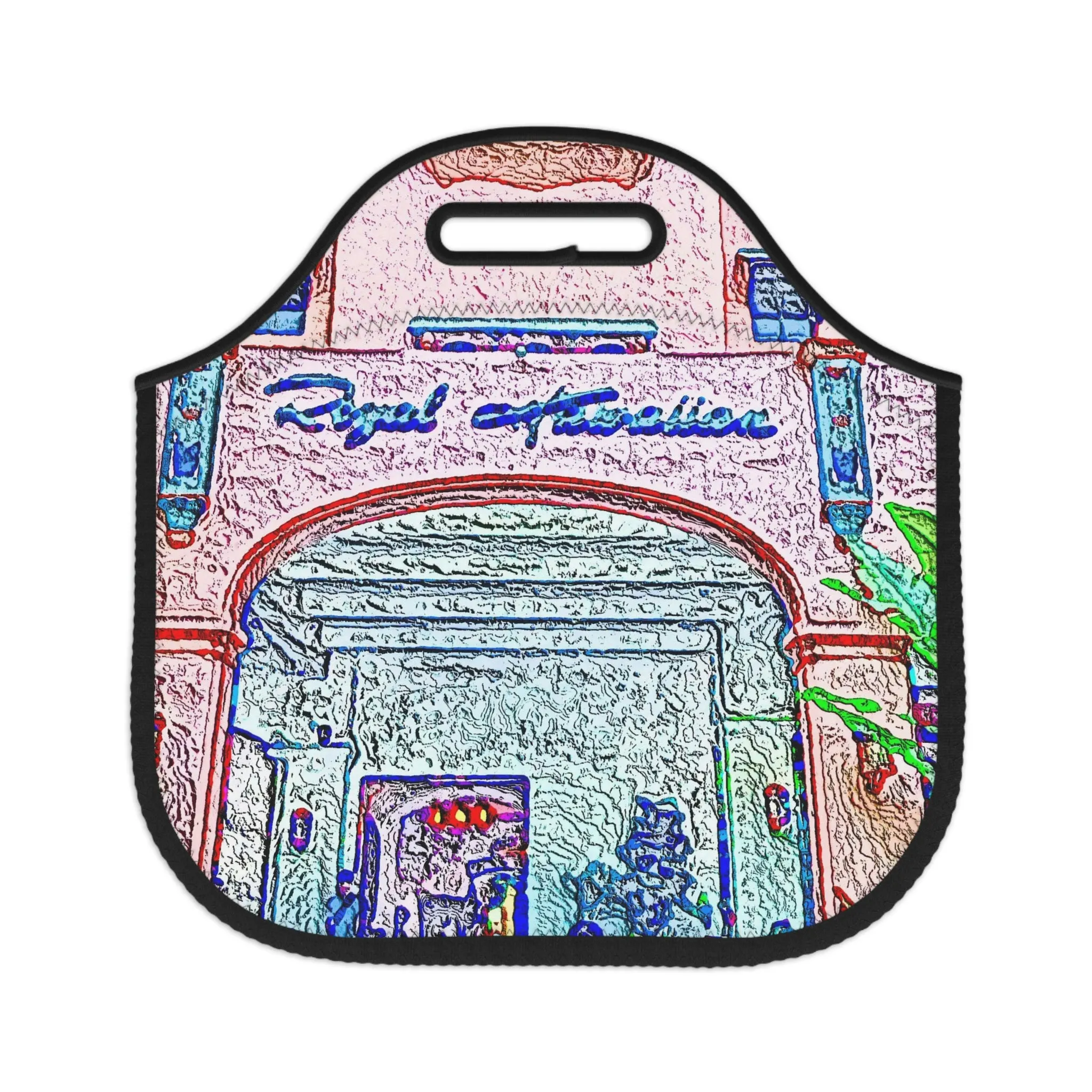 Neoprene Lunch Bag ... "La Grande Entree" At: 'The Pink Palace' ... The Royal Hawai'ian ... Honolulu, HI ... '27Oct2014' ... Original Works ...
