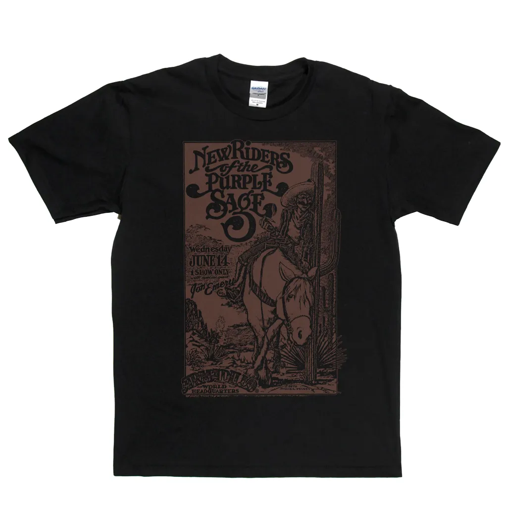 New Riders Of The Purple Sage Armadillo Poster T-Shirt