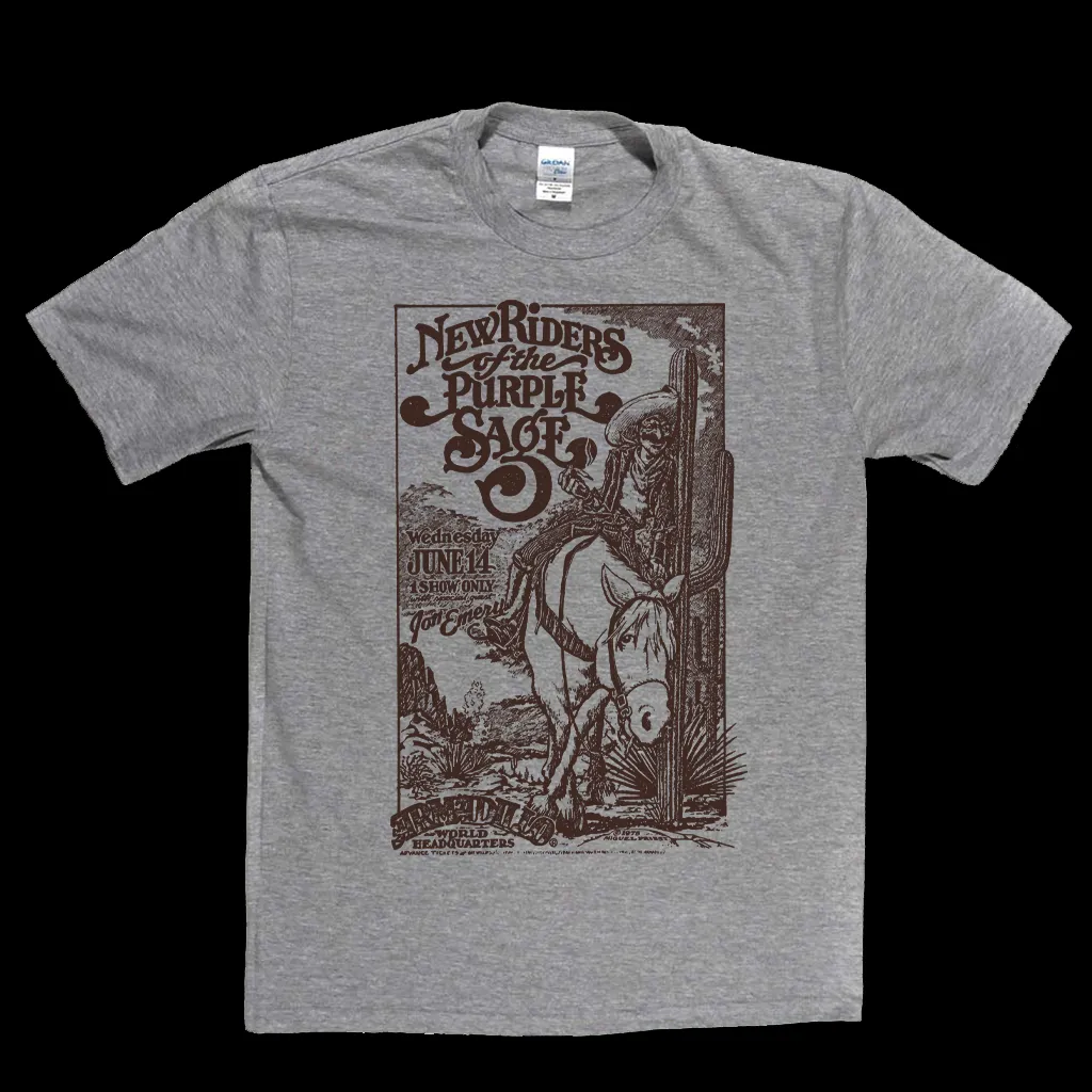 New Riders Of The Purple Sage Armadillo Poster T-Shirt