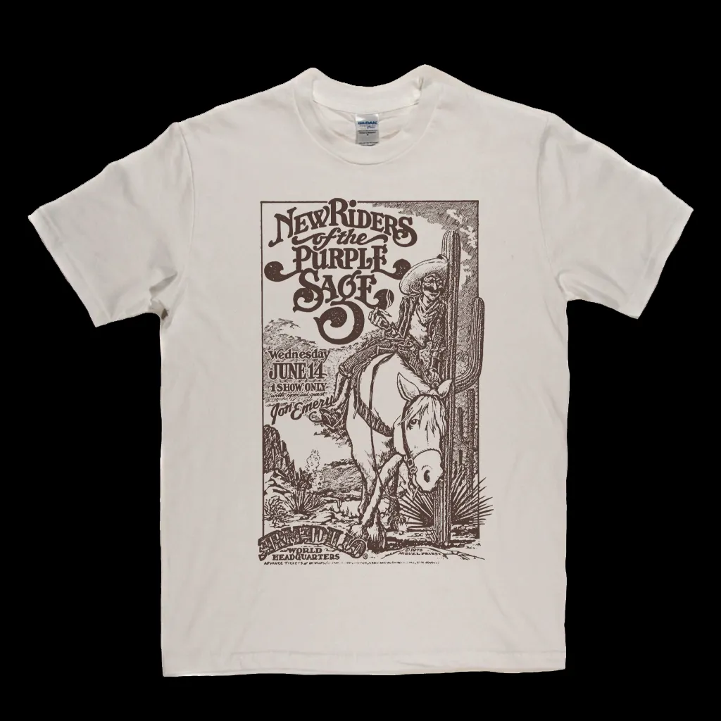 New Riders Of The Purple Sage Armadillo Poster T-Shirt