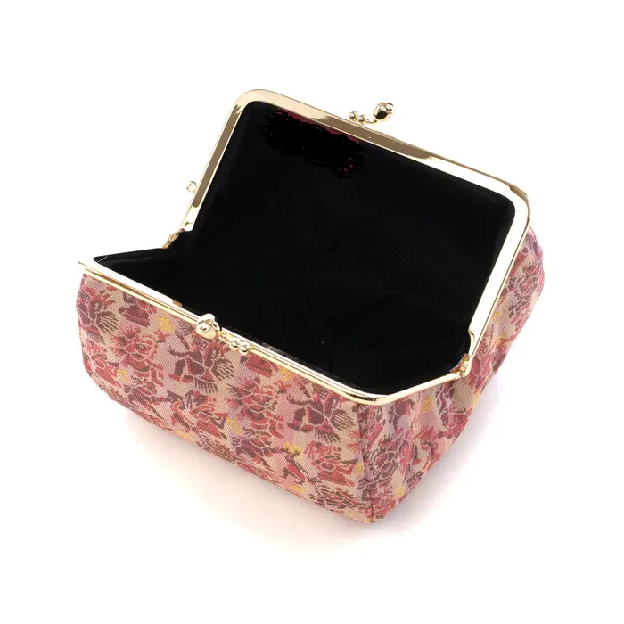Nishijin-ori Small Pouch - Aztec Mythology -, Made in Kyoto, Japan, Cosmetic Pouch, Makeup Pouch, Japanese Gamaguchi Pouch, Travel Toiletry Pouch, Stationery Pouch, Bag organizer, Bag in Bag